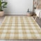 Homeroots 5' X 8' Gold And Beige Plaid Washable Indoor Outdoor Area Rug 595392 - alternate 6