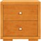 Homeroots 19" Light Brown Solid and Manufactured Wood Two Drawer Nightstand 526874 - alternate 4