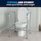 Flash Furniture HERCULES Adjust. Toilet Safety Rail w/Silver Steel Frame, Gray Padded Handles and Suction Cup Feet DC-HY6462-SLVGRY-GG - alternate 6