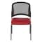 Office Star Products ProGrid Titanium & Black Visitors Chair, Straight Legs, Dillon Red 86724R-R100 - alternate 4