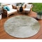 Homeroots 8' Taupe Beige And Brown Round Abstract Washable Indoor Outdoor Area Rug 577729 - alternate 1