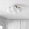 Jonathan Y Orly 18" 4-Light Bohemian Farmhouse Iron/Frosted Glass LED Semi Flush Mount, Brass Gold/White JYL7571A - alternate 9