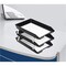 Acrimet Facility 3 Tier Letter Tray Front Load Letter Size Desktop File Organizer Plastic Black 265.4 - alternate 4