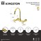 Kingston Brass Two-Handle Wall Mount Bridge Kitchen Faucet, Polished Brass KS1292NX - alternate 2