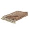 Homeroots 50" X 60" Brown Cotton Woven Geometric Throw Blanket with Fringe 518812 - alternate 1