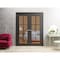 Sartodoors Solid French Double Doors Clear Glass, Lucia 2366 Matte Black and Aluminum Strips, Wood Solid Pane LUCIA2366DD-BLK-64 x 84 (2* 32x84)-Butterfly - alternate 3