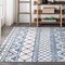 Jonathan Y Moroccan HYPE Boho Vintage Tribal Cream/Blue 3 ft. x 5 ft. Area Rug MOH103A-3 - alternate 3