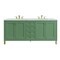 James Martin Vanities Chicago 72 in. Double Vanity, Smokey Celadon, w/ 3 CM Victorian Silver Silestone Top 503-V72-SC-3VSL - alternate 1