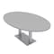 Skutchi Designs Oval Conference Table With Power Unit, 48 in W, 84 in L, Grey HAR-OVL-48X84-DOU-U779-NA - alternate 1