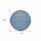 Homeroots 8' Blue Round Oriental Washable Indoor Outdoor Area Rug 607532 - alternate 5
