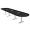 Skutchi Designs 16ft Conference Table With Power Unit | 16 Person Modular Racetrack Meeting Table | Harmony Series HAR-RAC-48X192-T-U999ST19-ESIL - alternate 1