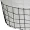 Homeroots Set Of Three Black Oval Wire Baskets with White Fabric Liners and Handles 379831 - alternate 4