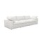 Homeroots 120" White Linen Blend Modular Sofa And Storage 714566 - alternate 5