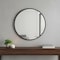 Homeroots 27" Black Aluminum Round Framed Accent Mirror 691616 - alternate 2
