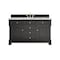 James Martin Vanities Brookfield 60 in. Single Vanity, Black Onyx w/3 CM Carrara White Marble Top 547-V60S-BKO-3CAR - alternate 1