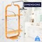 Serenelife Bamboo Hanging Shower Caddy with 3 Tiers, Anti-Slip Design, Bathroom Storage Organizer for Shampoo SLSHCD101 - alternate 4