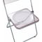 Leisuremod Lawrence Acrylic Folding Chair with Metal Frame, Rose Pink, 4PK LF19PK4 - alternate 6