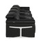 Homeroots 166" Black Top Grain Leather Reclining Metal USB Sofa 720373 - alternate 5