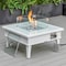 Leisuremod Walbrooke White Patio Conversation, Square Fire Pit with Slats Design & Tank Holder, Light Grey WWS-27-20-57-31-LGR - alternate 6