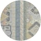 Homeroots 8' Silver Beige And Gold Round Aztec Washable Indoor Outdoor Area Rug  598516 - alternate 5