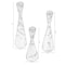 Fabulaxe Marble Resin Candle Holders - Pack of 18 Black Decorative Taper Candlesticks for Home Decor,  QI004063.BK.6 - alternate 7