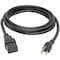 Eaton Tripp Lite Series Computer Power Cord, C19 to NEMA 5-15P - Heavy-Duty, 15A, 125V, 14 AWG, 10 ft. P034-010 - alternate 1