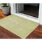 Homeroots 3' X 5' Artichoke Green And Ivory Damask Washable Indoor Outdoor Area Rug 603347 - alternate 1