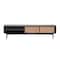 Homeroots Black Wood and Wicker Media Stand 400736 - alternate 4