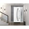 Vdomdoors Steel Door Deux 6500 White Sidelight Exterior Window Stainless Inserts Single Modern Painted-W36+12 DEUX6500EXD-WS-W36+12 x H80-Right-hand Inswing - alternate 4