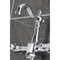 Kingston Brass Two-Handle Wall Mount Bridge Kitchen Faucet with Brass Sprayer, Polished Chrome KS2441ALBS - alternate 5