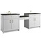 James Martin Vanities Bellshire 96" Dual Vanity Set with 24" Make-Up Counter, Bright White w/3 cm Phantome Eclos Top 660-VMC96-BW-3PHT - alternate 5