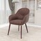 Leisuremod Elias Dining Chair Upholstered in Leather Velvet and Powder Coated Iron Legs, 2PK EDC21BR-2 - alternate 6