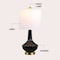 Jonathan Y Parker 21.5" Contemporary Traditional Ceramic/Metal Gourd LED Table Lamp, Brass/Black JYL1030B - alternate 2