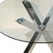 Homeroots 54" Clear and Silver Glass and Metal Cross Leg Base Round Top Dining Table 555135 - alternate 5
