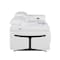 Homeroots 86in White and Black Italian Leather Power Reclining Loveseat With Storage 720531 - alternate 5