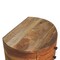 Homeroots 20" Brown Solid Wood Round Two Drawer Nightstand 651886 - alternate 7