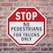 Signmission Stop No Pedestrians for Trucks Only, 10 inch X 10 inch, Aluminum Metal Signs, 5PK OC-A-5Pack-10-56 - alternate 5