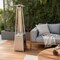 Homeroots 41000 BTU Silver Steel Propane Triangular Pyramid Standing Patio Heater 480574 - alternate 3