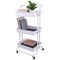 Organize It All 3 Tier Rolling Basket Cart in Black 15260-WHITE - alternate 2