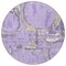 Homeroots 8' Lavender Lilac And Purple Round Geometric Washable Indoor Outdoor Area Rug 589400 - alternate 5