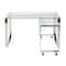 Homeroots Pro Mod Clear Glass and Polished Stainless Steel Desk 400740 - alternate 6