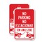Signmission No Parking No Estacionar Tow Away Zone With Graph, 12'' X 18'' 2 Signs, Heavy Gauge Aluminum, 2PK A-1218-2PACK-25020 - alternate 1