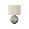 Homeroots 19" Gray Round Table Lamp With Ivory Drum Shade 545833 - alternate 1