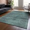 Homeroots 3' X 5' Teal Blue Aqua And Gray Striped Washable Indoor Outdoor Area Rug 588124 - alternate 6