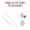 Smarty Had A Party 9" Clear Disposable Plastic Serving Tongs (48 Tongs), 48PK 2549-CASE - alternate 7