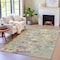 Homeroots 3' X 5' Sage Gray And Plum Abstract Washable Indoor Outdoor Area Rug 630903 - alternate 3