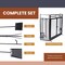 Lavish Home Fireplace Screen 3 Panel Gate with Doors & 4PC Fire Place Tools Set with Poker, Tongs, Brush, Shovel 80-FPTS-12 - alternate 6