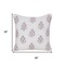 Homeroots 20" Off White And Taupe Floral Linen Throw Pillow Cover with Embroidery 713115 - alternate 4