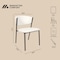Manhattan Comfort Drift Metal Vegan Leather Side Chair in Ivory - Set of 4 DC1532-3 - alternate 7