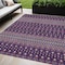 Homeroots 5' X 8' Purple Pink And Yellow Tribal Washable Indoor Outdoor Area Rug 582585 - alternate 1